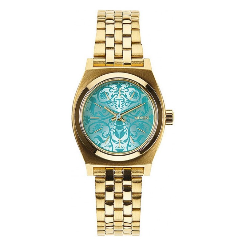 Hodinky Nixon Small Time Teller gold blue beetlepoint