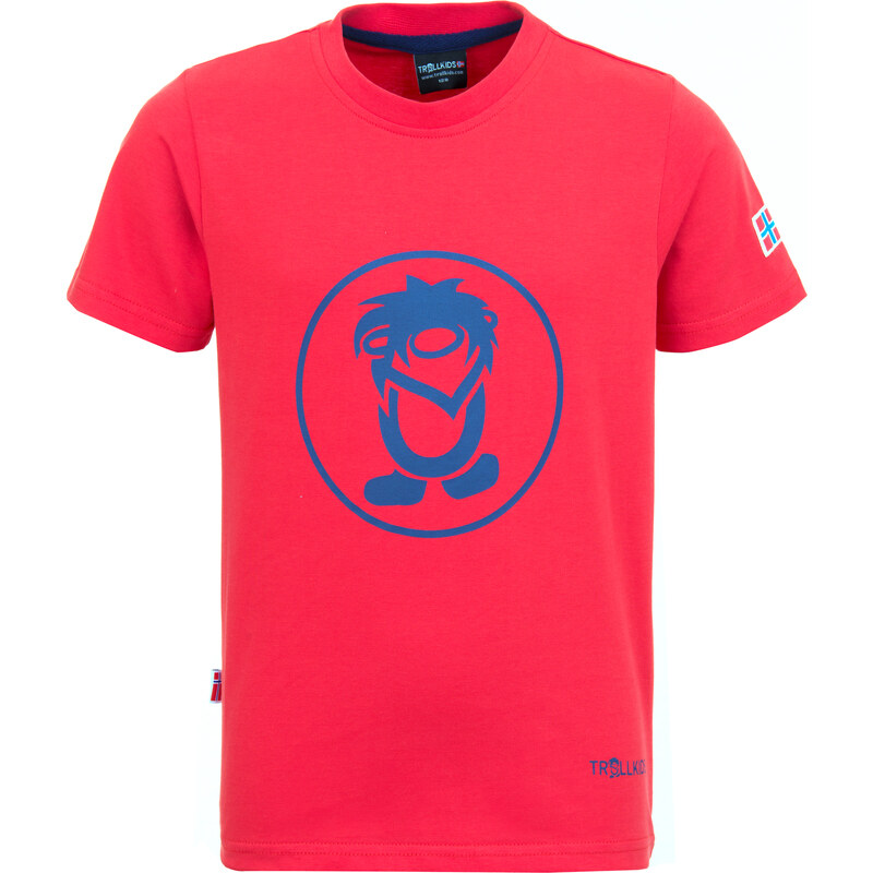 Trollkids Dětské funkční tričko Troll s UV 30+ - červené