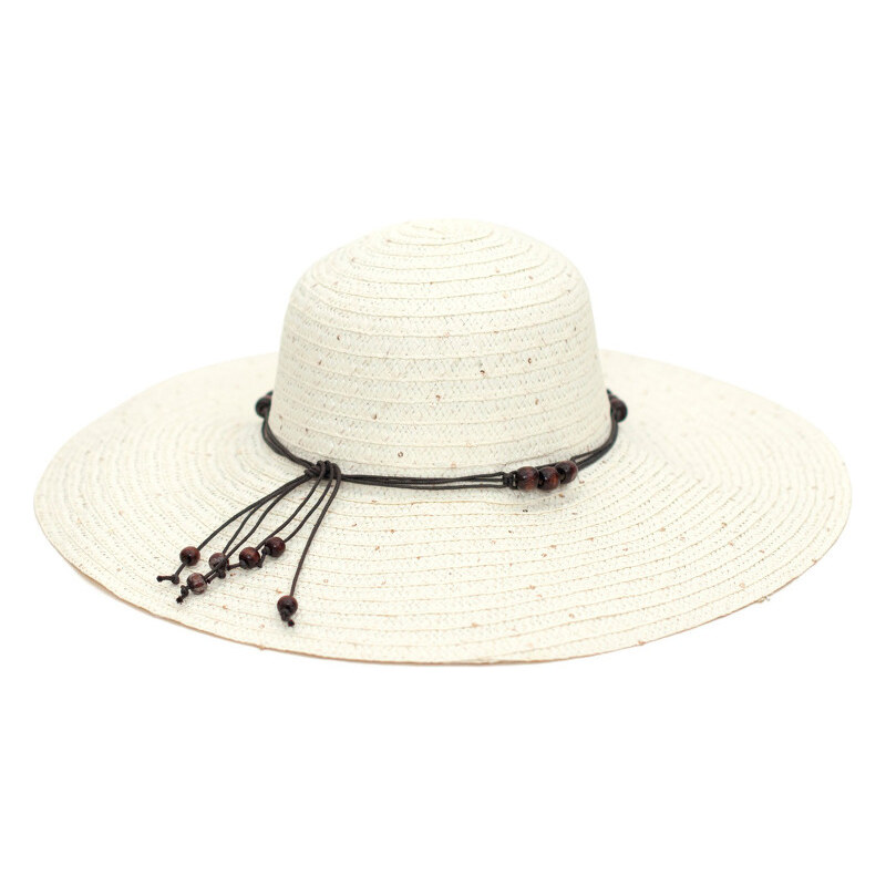 Art of Polo Dámský letní klobouk s korálky - bílý cz16115.1
