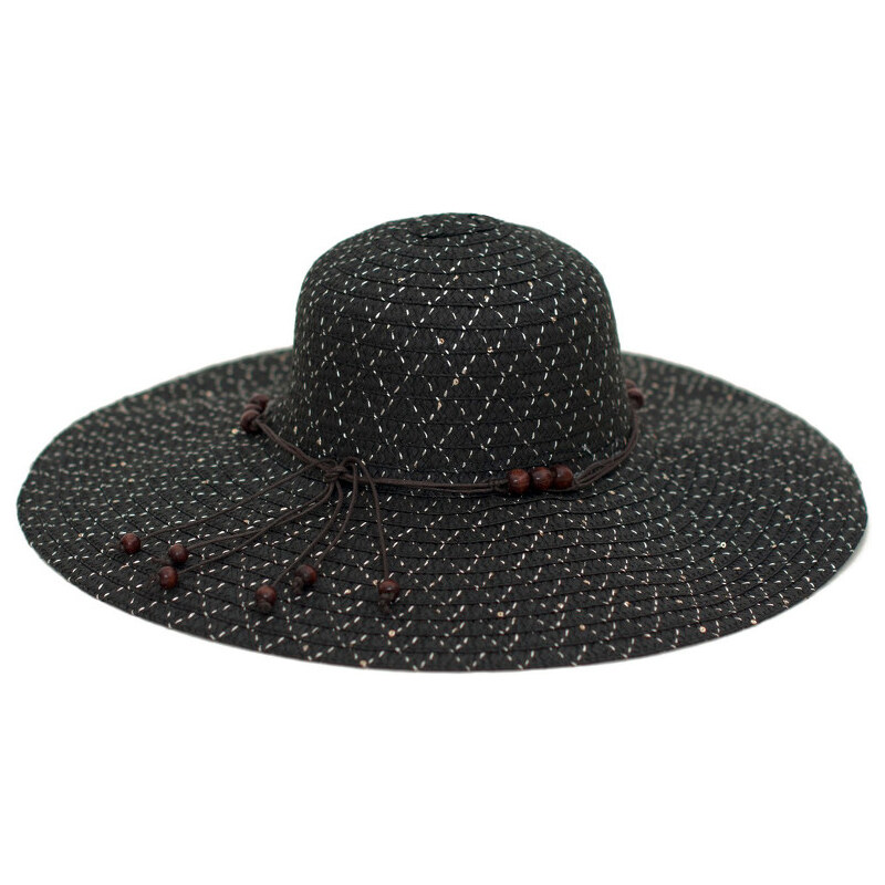 Art of Polo Dámský letní klobouk s korálky - černý cz16115.3