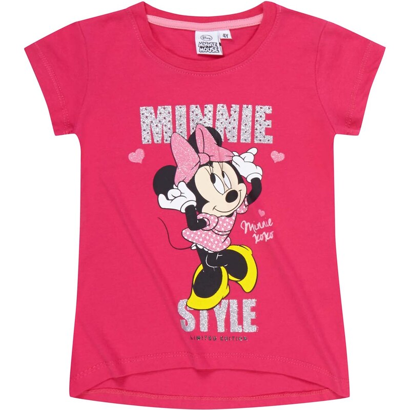 Disney Dívčí tričko s Minnie - růžové