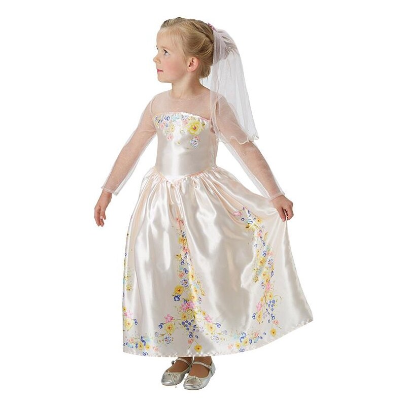 Rubies Cinderella Wedding-Dress Live Action Movie - Child - LD 7 - 8 roků