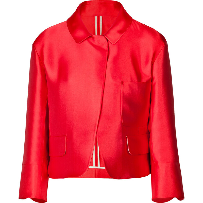 Jil Sander Silk Blend Cropped Jacket