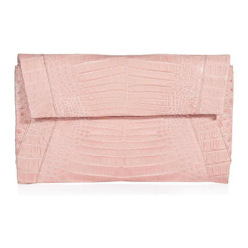 Nancy Gonzalez Fold-Over Crocodile Clutch