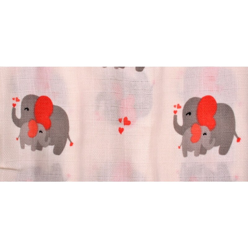 JAN Plena látková 70x70 cm - potisk oranžoví sloni