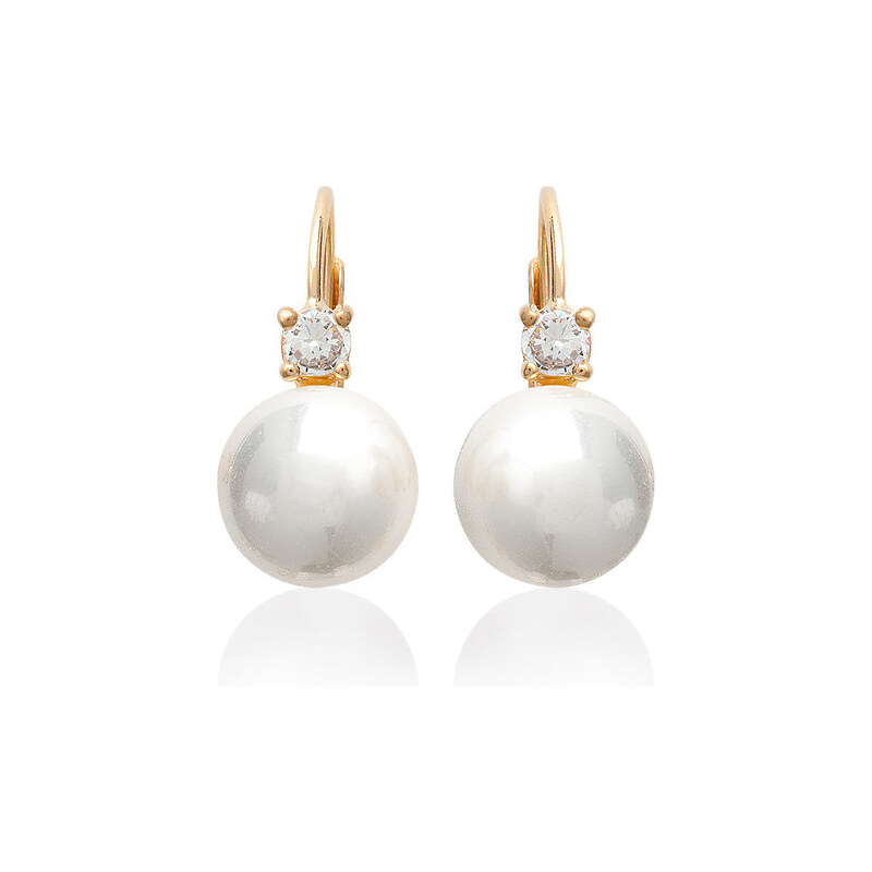 Dámské perlové náušnice s kamínky La Mimossa