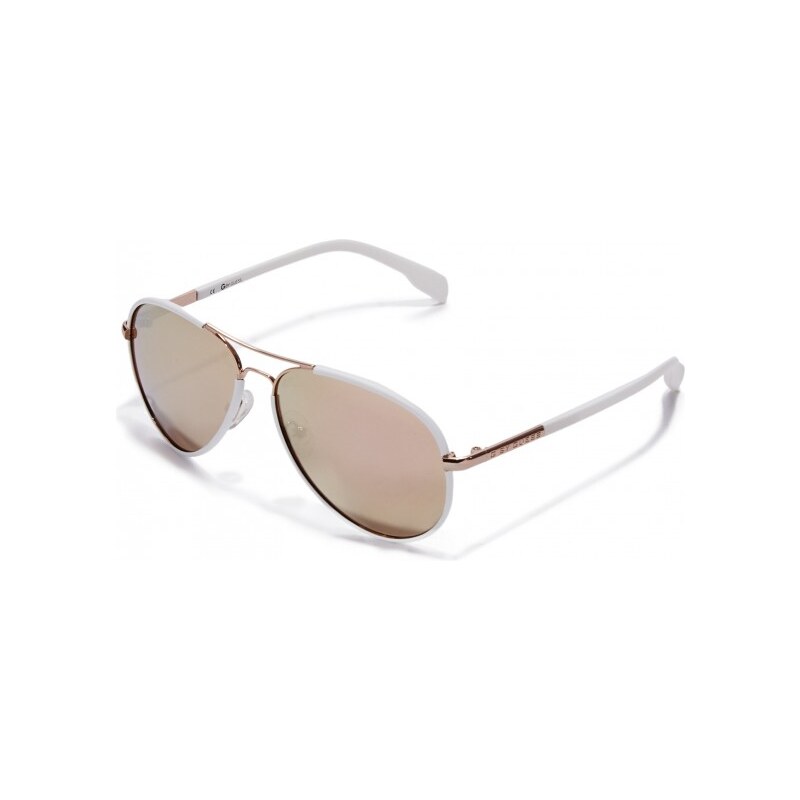 GUESS GUESS Mixed-Media Aviator Sunglasses - white metallic