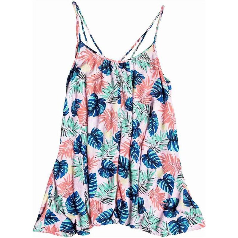 Roxy Tílka / Trička bez rukávů šaty - Windy Fly Away Print Dress Beach Palm Combo Rose Shadow Roxy