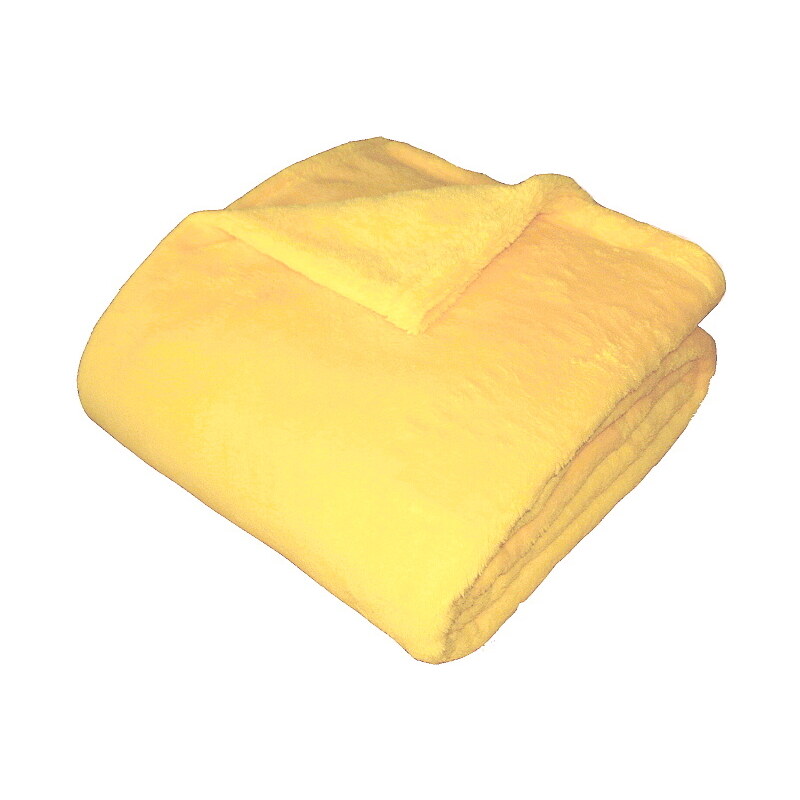 Dadka Vracov Super soft deka Dadka - světle žlutá 150/100
