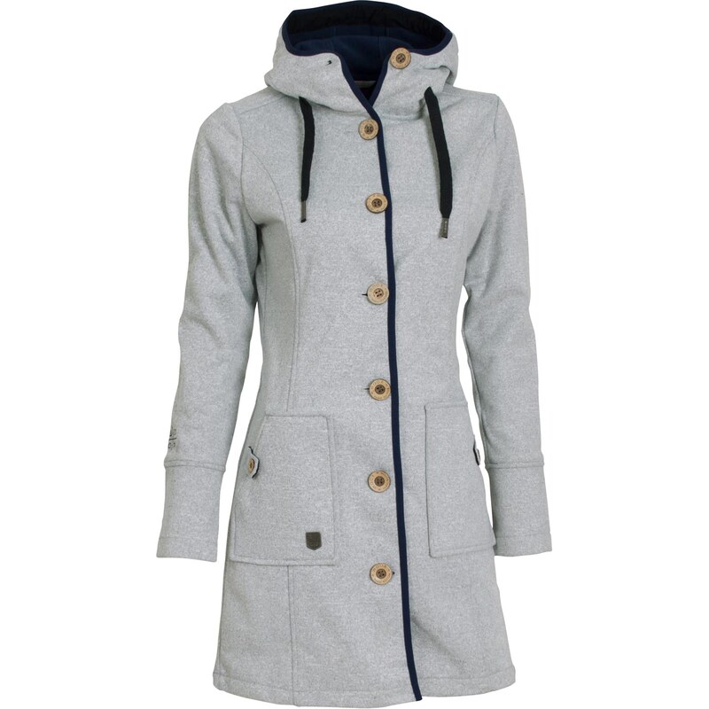 Jarní kabát dámský Woox Woolshell Ladies' Button Grey