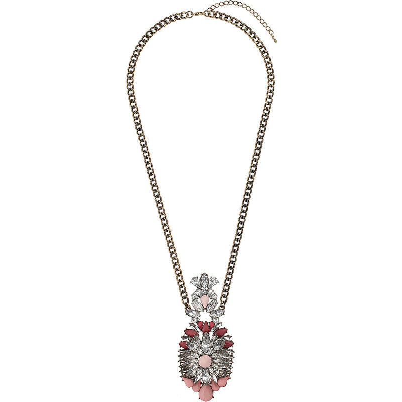 Topshop Long Beaded Section Necklace