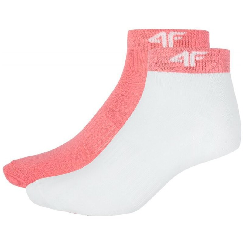 Ponožky 4F V C4L16-SOD005 bílá, korálů C4L16-SOD005-BIAŁY+KORAL - 35-38