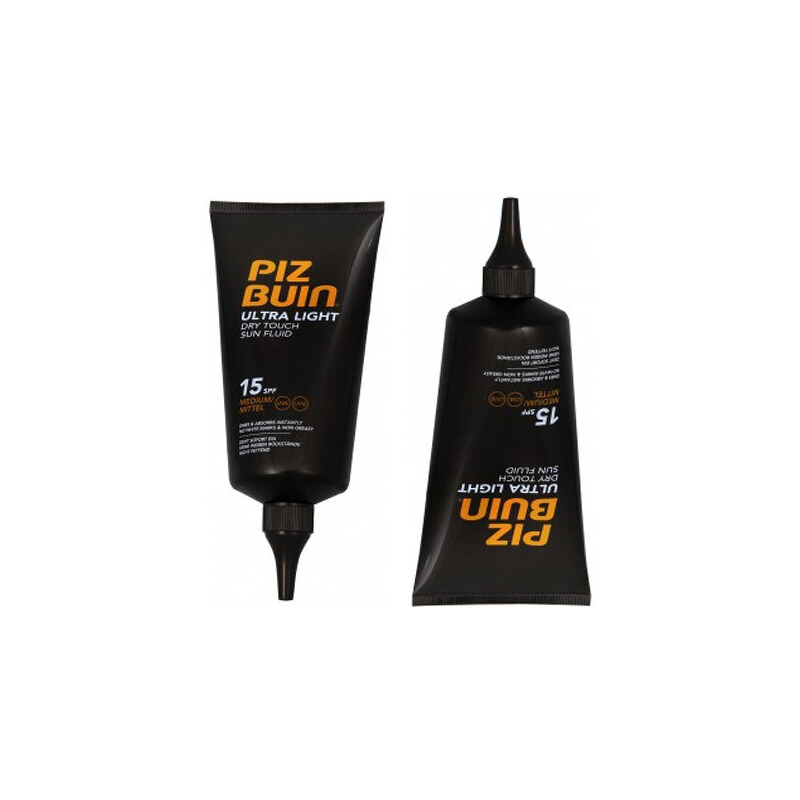 Piz Buin Set sluneční ochrany Ultra lehký nemastný fluid na opalování Ultra Light SPF 15 1+1 Zdarma