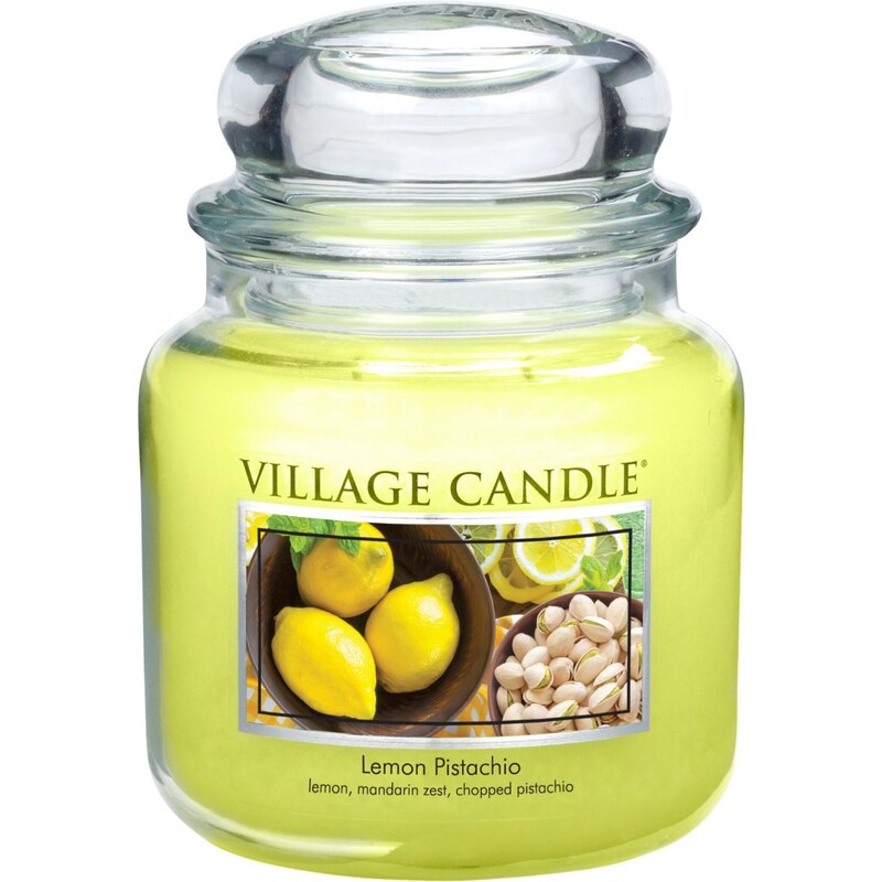 Village Candle Svíčka ve skle Lemon Pistachio - střední