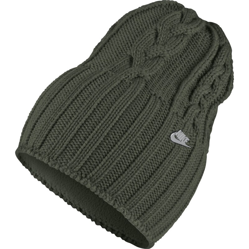 Nike Nsw Ws Cable Knit Beanie zelená Jednotná