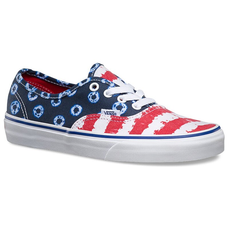 Vans Authentic dyed dots stripes blue/red