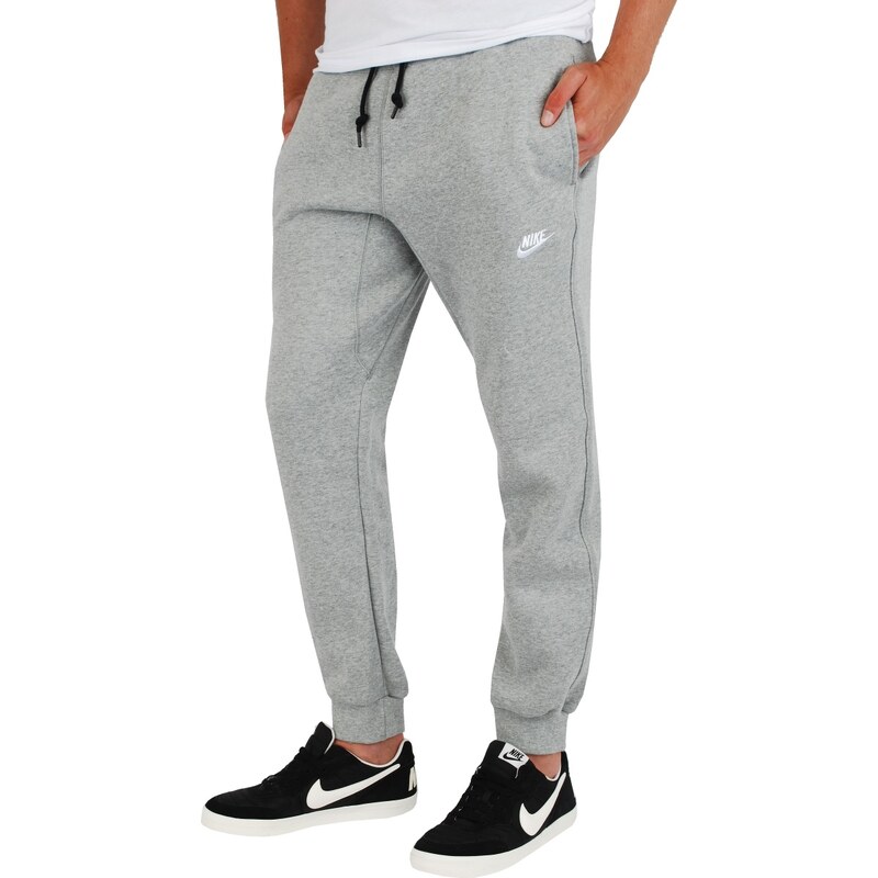 Nike Pohodlné fleecové kalhoty šedá L