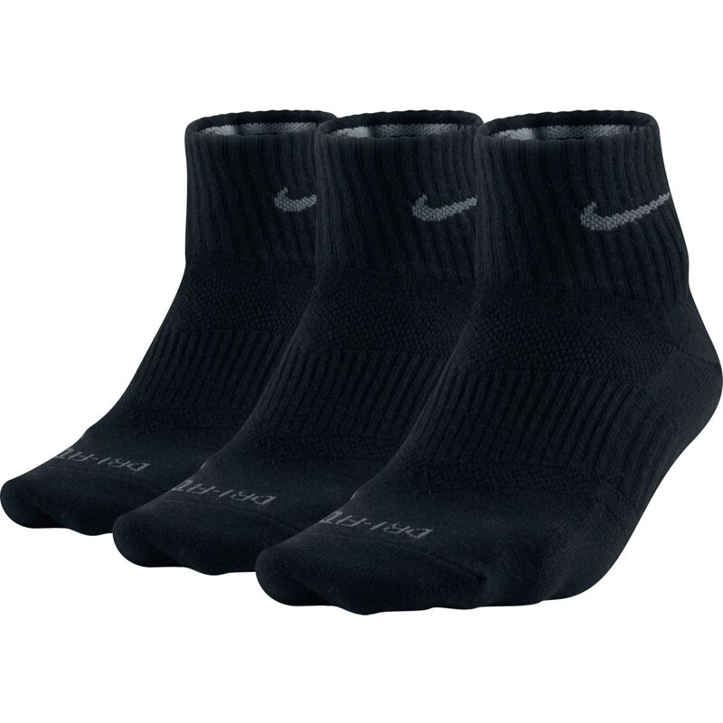 Nike 3 páry vyšších ponožek černá L