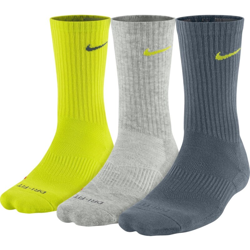 Nike 3 páry kotníkových ponožek šedá S