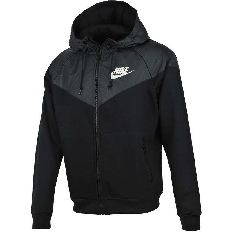 Nike Šusťáková bunda s fleecem černá XL