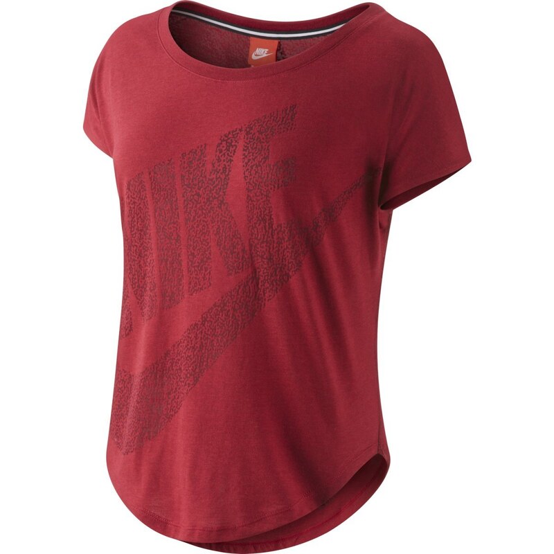 Nike Volnější pohodlné tričko vínová XS