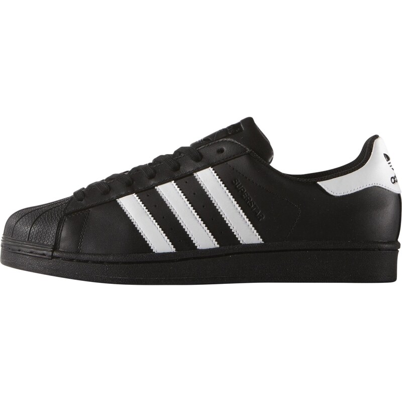 adidas Kožená nízká obuv Superstar černá EUR 44,5