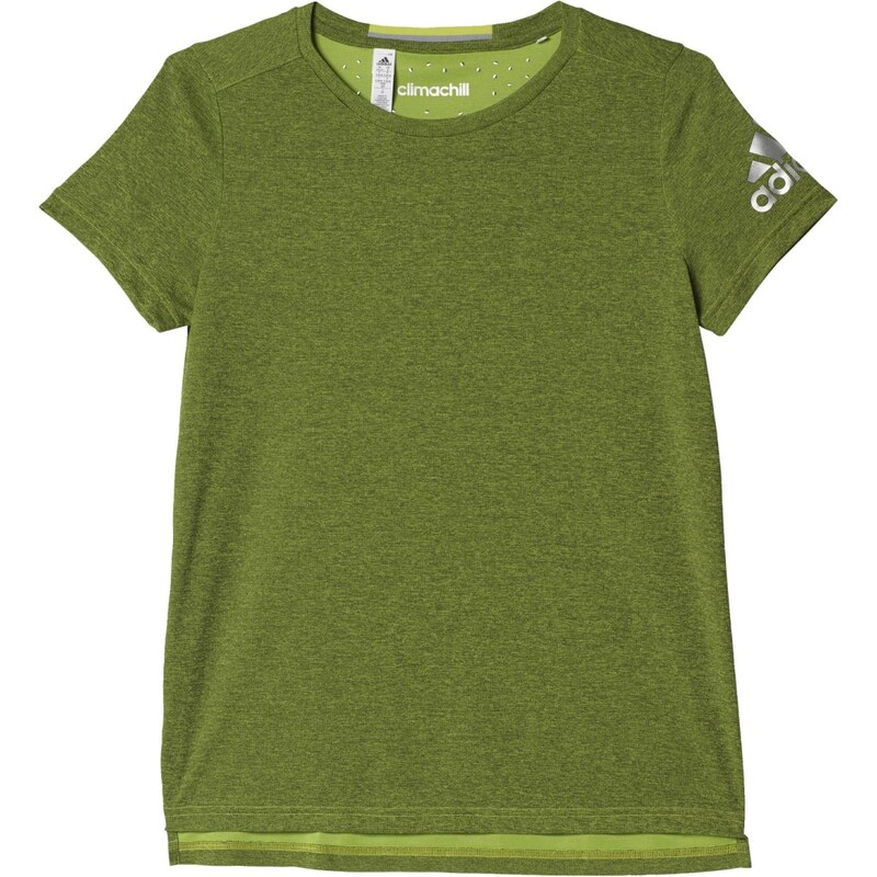 adidas Funkční tričko Climachill zelená 2XS