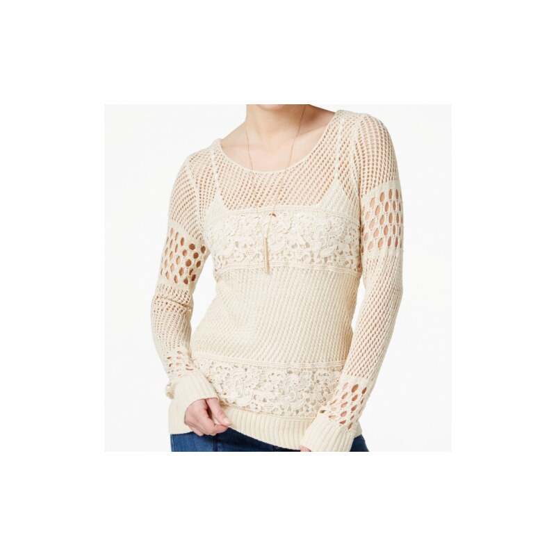 Svetr Guess Long-Sleeve Crocheted Sweater
