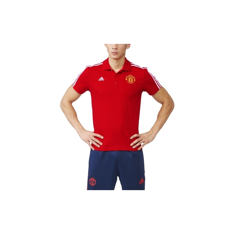 ADIDAS Polo MANCHESTER UNITED 15 3-stripes red