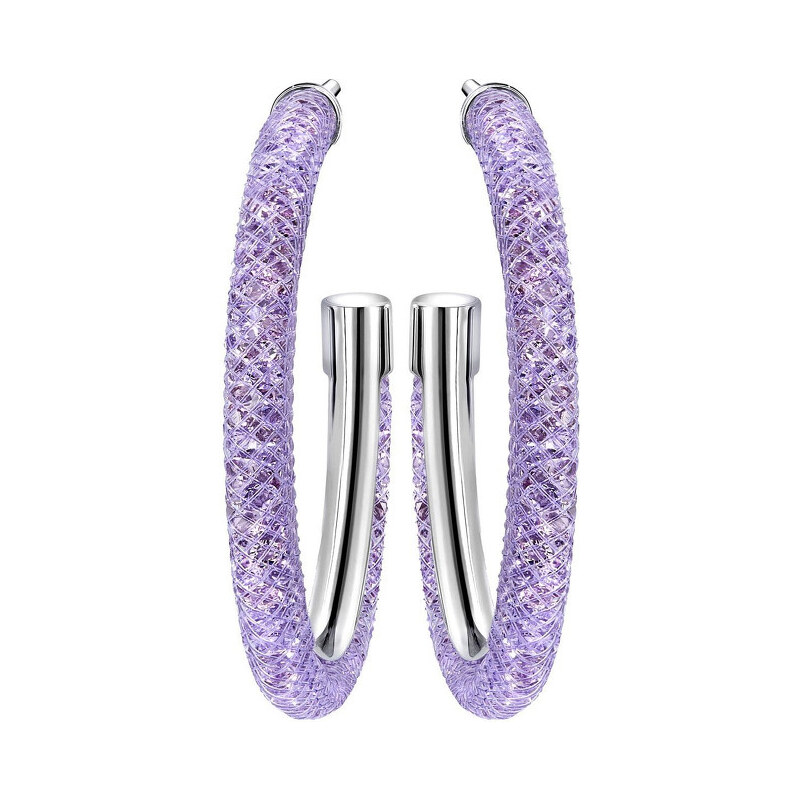 Swarovski Náušnice STARDUST LILAC HOOP 5198211