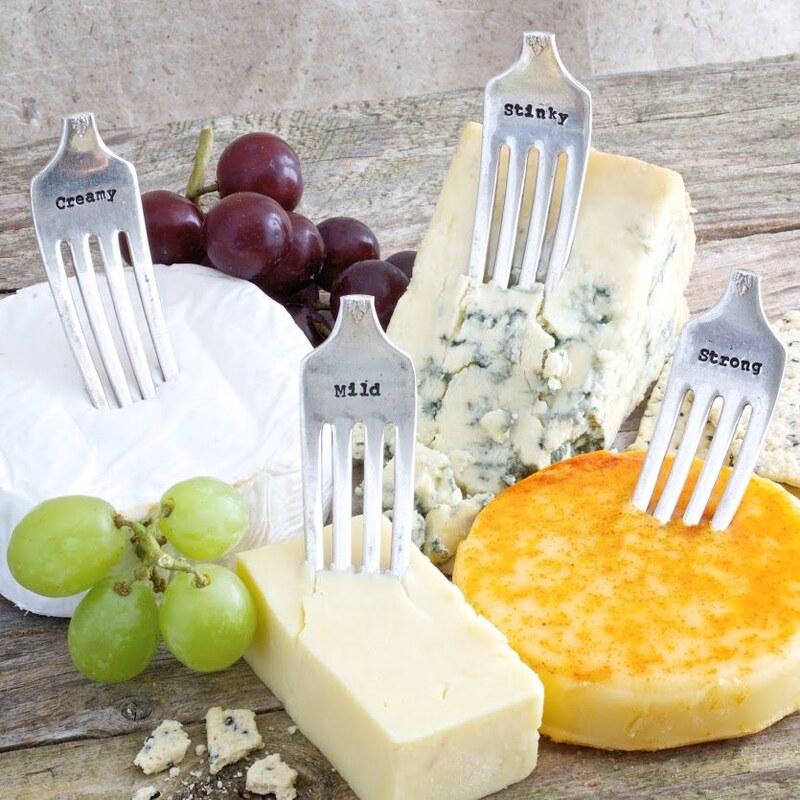 La de da! Living Postříbřené vidličky na sýr Cheese Markers