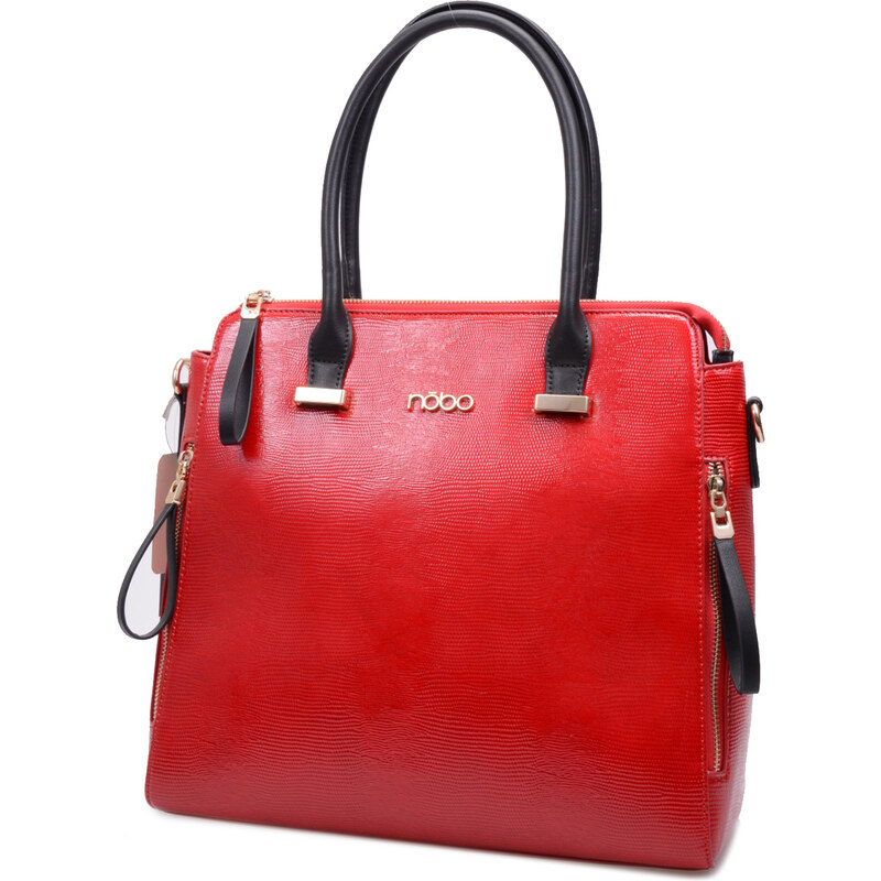 Nobo - Luxusní dámská kabelka se zlatými prvky NBAG-0590-C005 / červená
