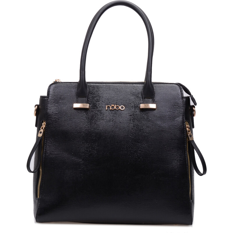 Nobo - Luxusní dámská kabelka se zlatými prvky NBAG-0590-C020 / černá
