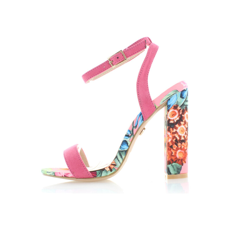 United Fashion Fuchsiové květované sandály Iskera