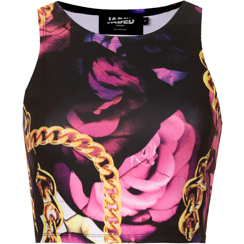 Topshop **Rose and Chain Crop Top by Jaded London