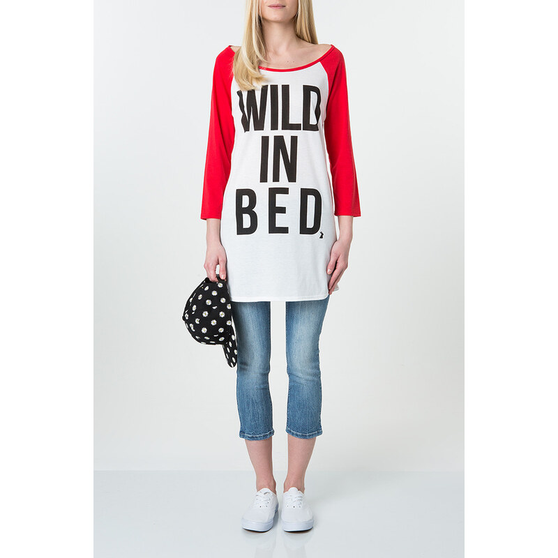 Tally Weijl White & Red "Bed" Pyjama Top