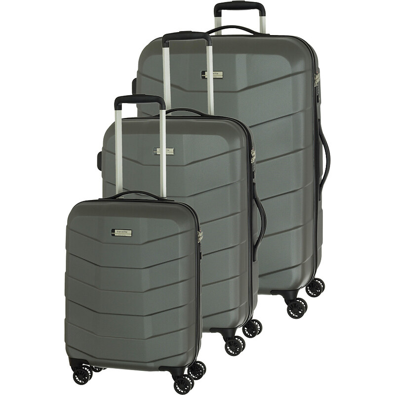 Cestovní kufry set 3ks Travelite Fortis S,M,L 99040-04 antracitová