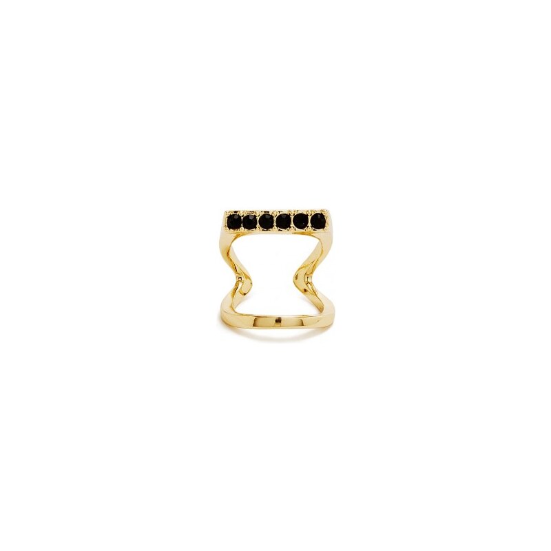 GUESS GUESS Gold-Tone Double-Bar Ring - gold