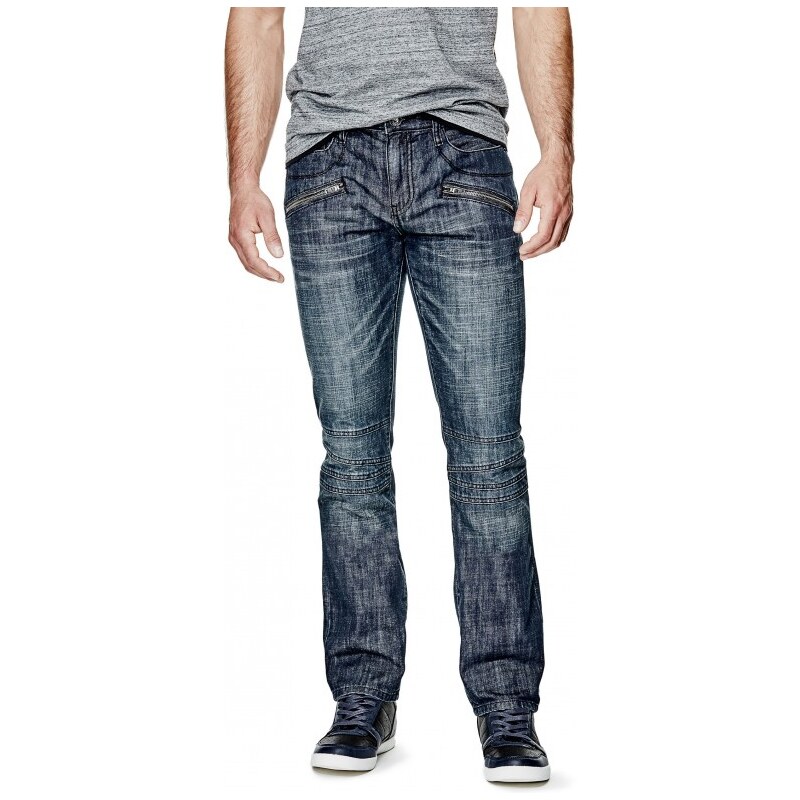 GUESS Adillon Slim Straight Jeans in Dark Wash - dark wash