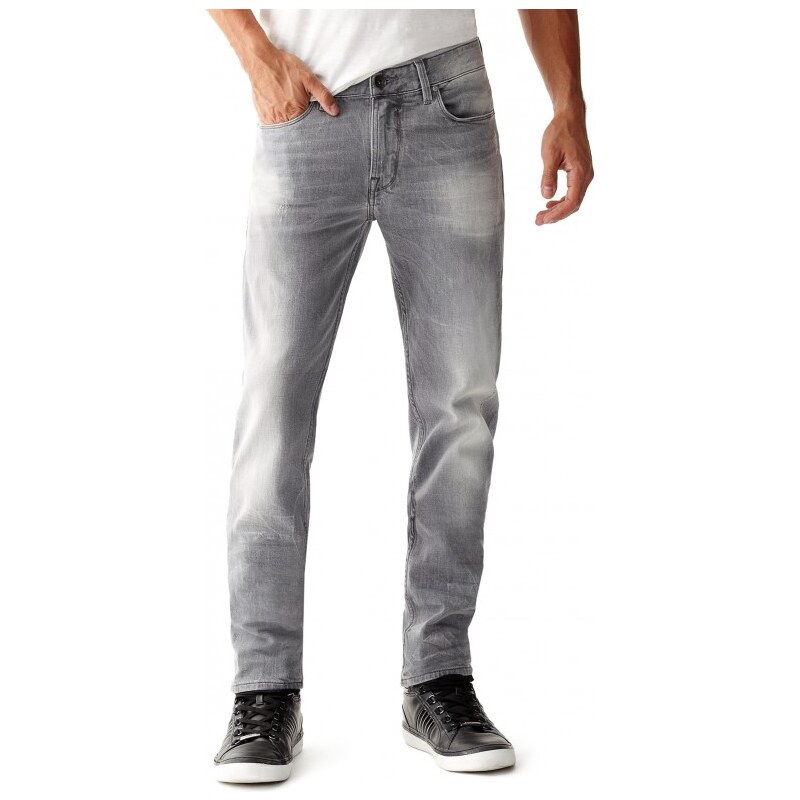 GUESS GUESS Slim Straight Jeans in Lonesome Wash - lonesome wash
