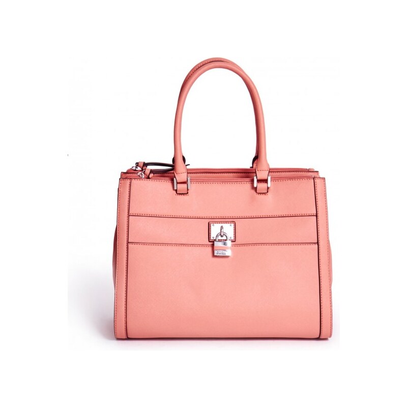 GUESS GUESS Delray Saffiano Carryall - coral