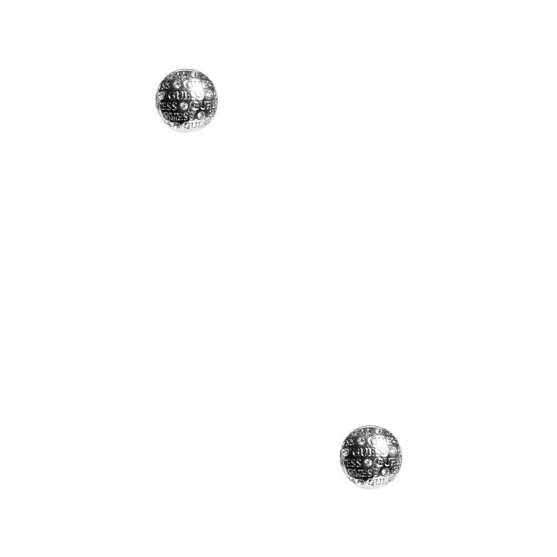 GUESS GUESS Silver-Tone Logo Stud Earrings - silver