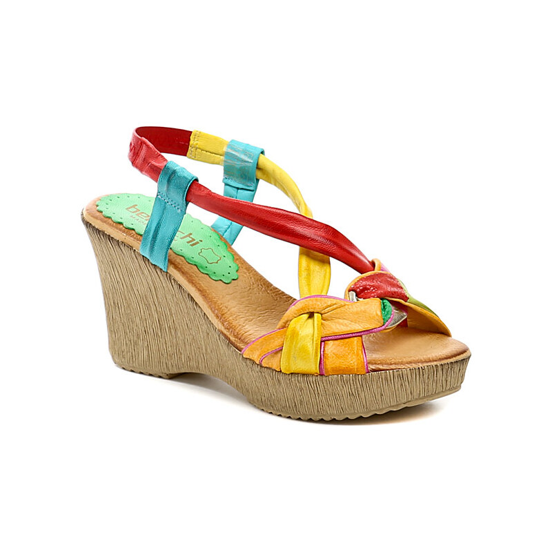 Bertuchi 4130 barevné dámské sandály na klínu