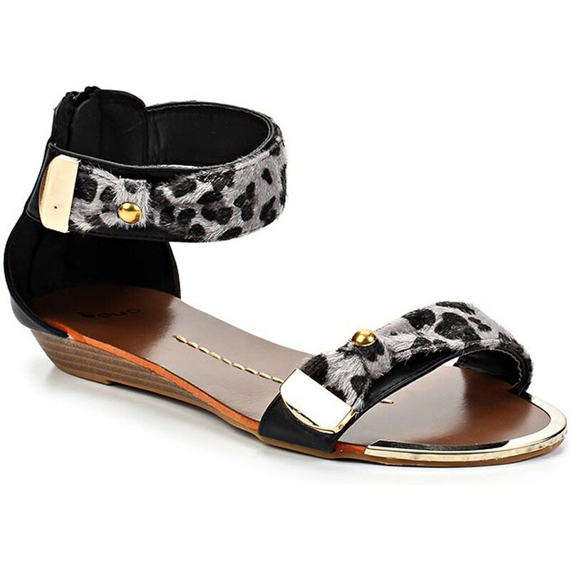 Černé leopardí sandálky Timeless Sarah