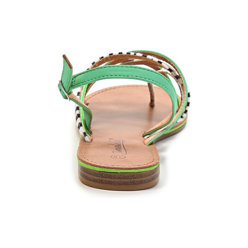 Barevné páskové zebra-snake sandály Timeless