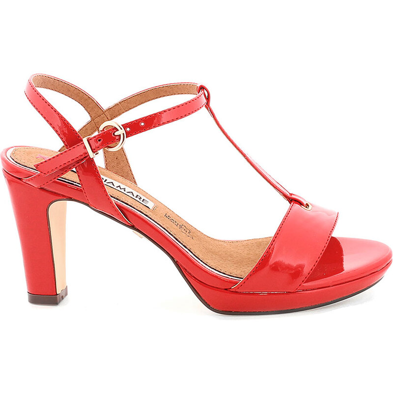 Červené sandály na podpatku MARIA MARE