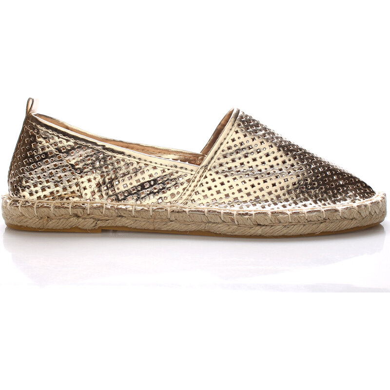 Zlaté děrované espadrilky Monshoe