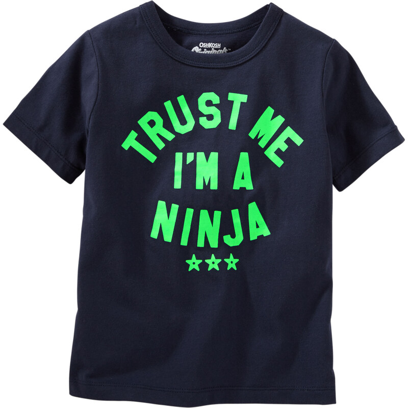 Oshkosh Chlapecké tričko s potiském Ninja- černé