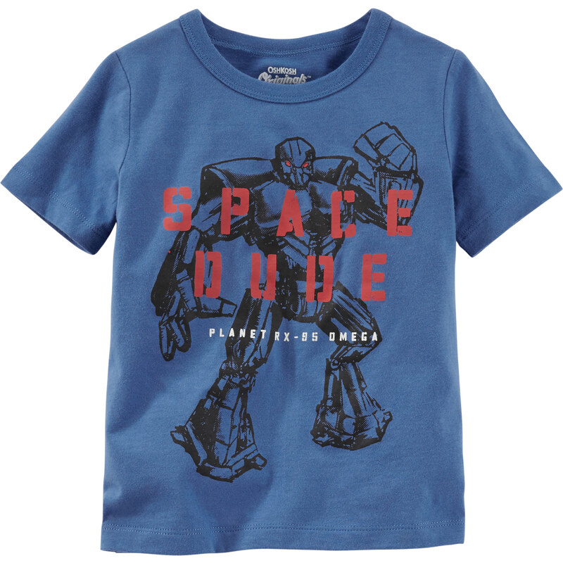 Oshkosh Chlapecké tričko s robotem - modré