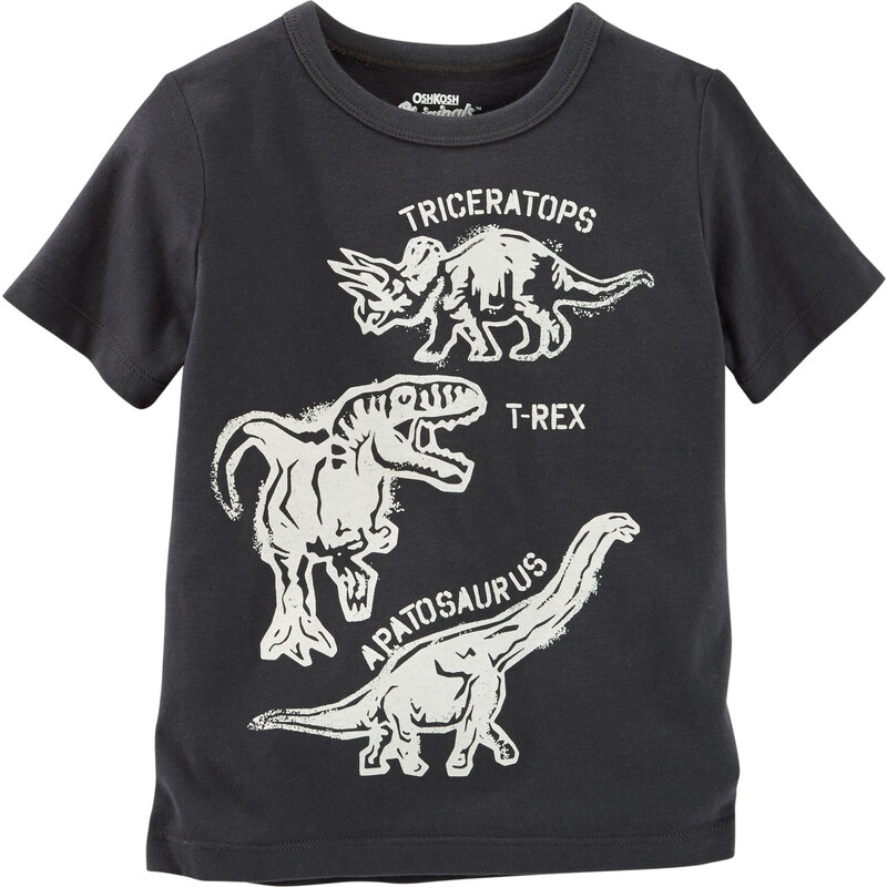 Oshkosh Chlapecké tričko s dinosaury- černé